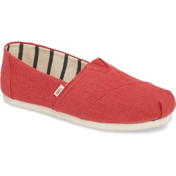 Toms Shoes - TOMS Alpargata Slip-On Flat Apple  Red New